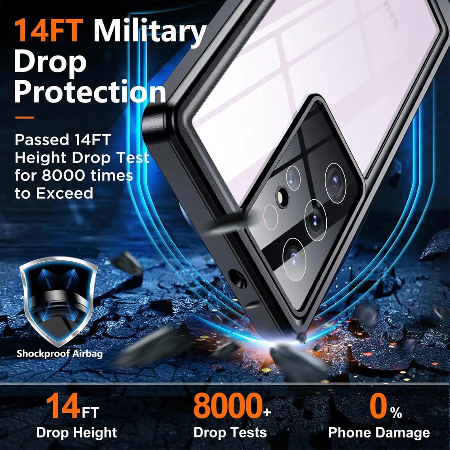 Waterproof Case for Samsung Galaxy S24 Ultra/S24 Plus/S24, IP68 with Built-in Screen Protector -  BigGreenBear.com cell phone 19.95 USD Big Green Bear