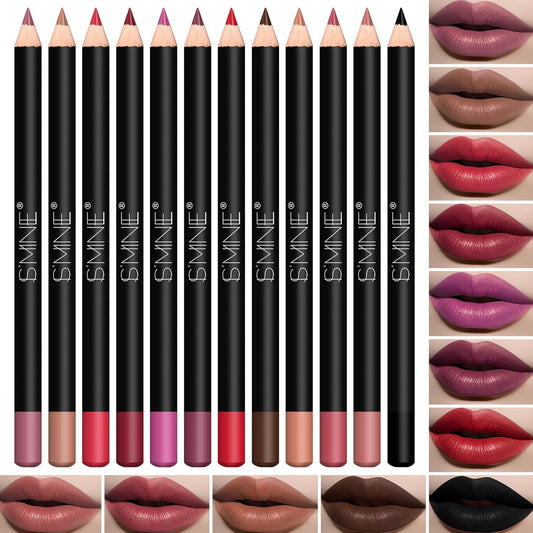 IS'MINE Matte Lip Liner Set - 12 Assorted Colors -  BigGreenBear.com Beauty Products 6.99 USD Big Green Bear