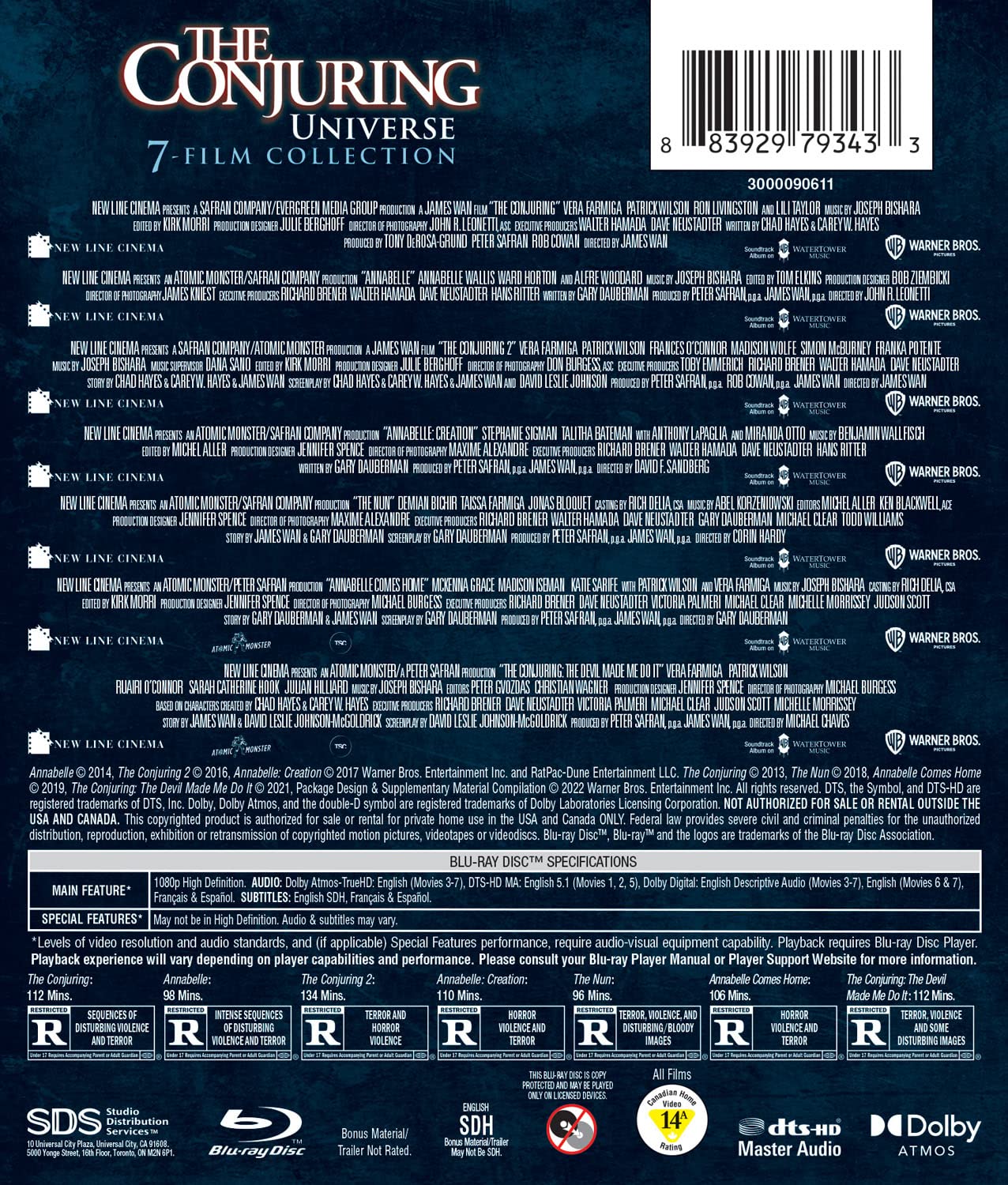 Conjuring 7-Film Collection, The (Blu-ray) -  BigGreenBear.com Movie 22.89 USD Big Green Bear