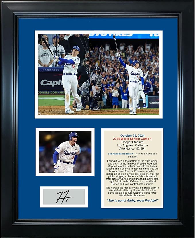 Framed Los Angeles Dodgers 2024 World Series Game