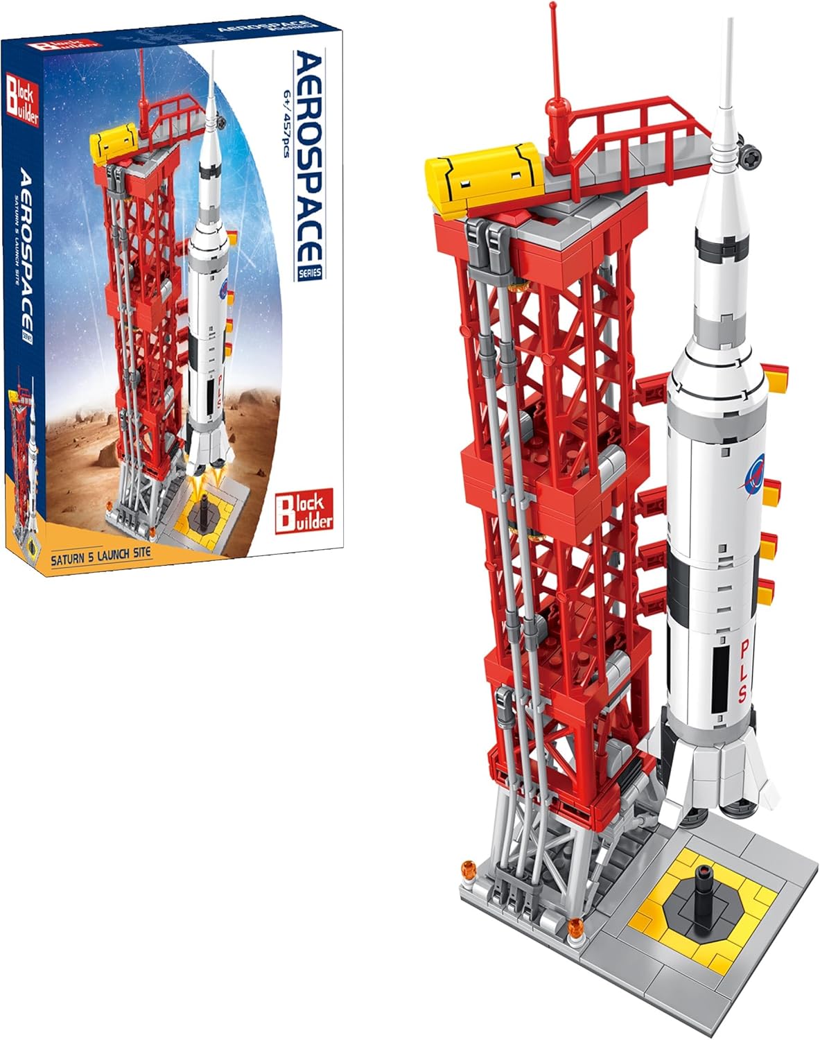 Rocket Launch Building Block Set (457 Pieces) Space Series -  BigGreenBear.com Building Toys 34.86 USD Big Green Bear