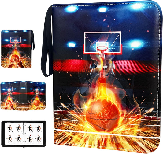 Basketball Card Binder 4 Pocket, Trading Card Binder with Sleeves Fits 400 Cards -  BigGreenBear.com Basketball cards 14.99 USD Big Green Bear