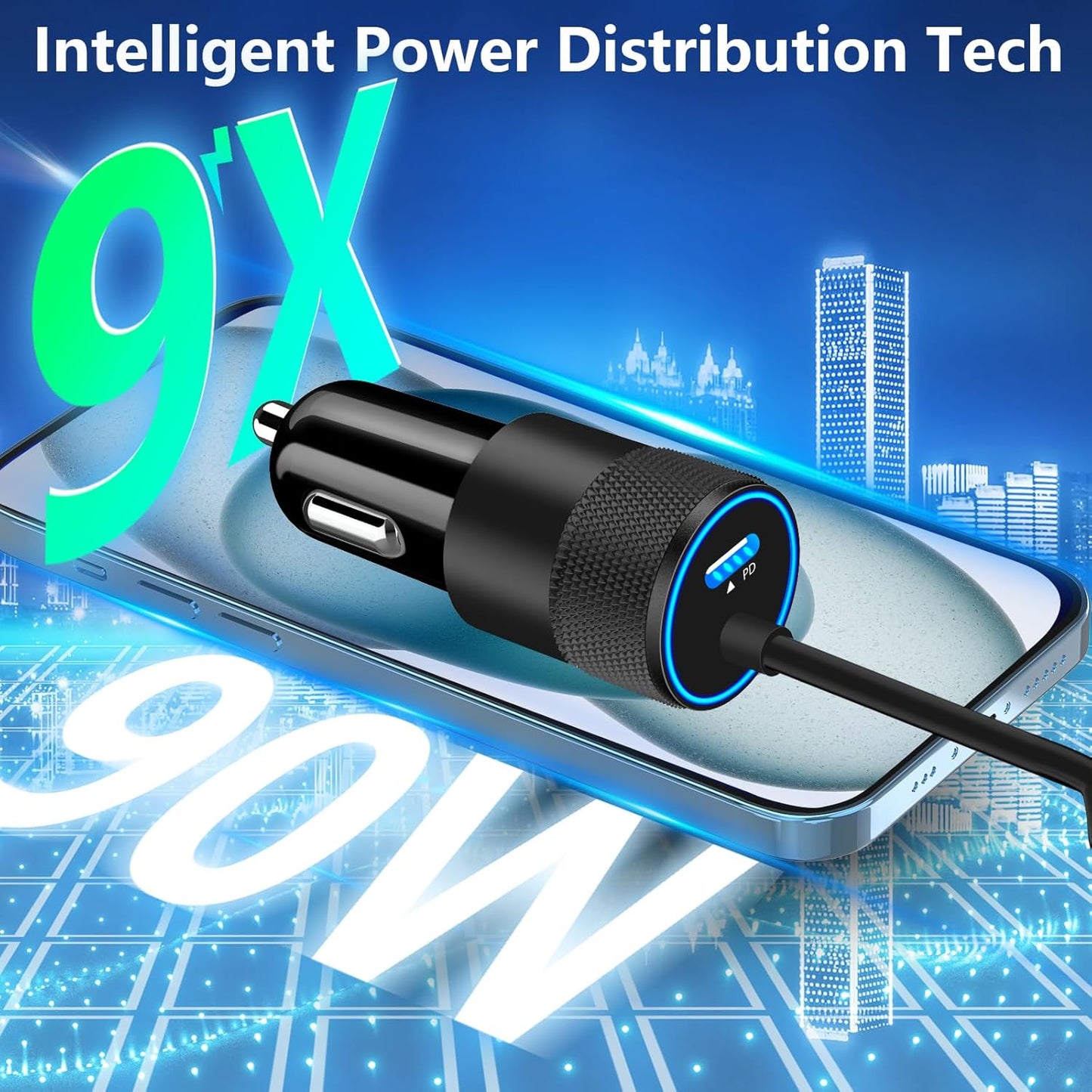 [Apple MFi Certified] Car Charger or iPhone 16/16 Pro/16 Plus/16 Pro Max/15/15 Pro/iPad -  BigGreenBear.com cell phone 7.99 USD Big Green Bear
