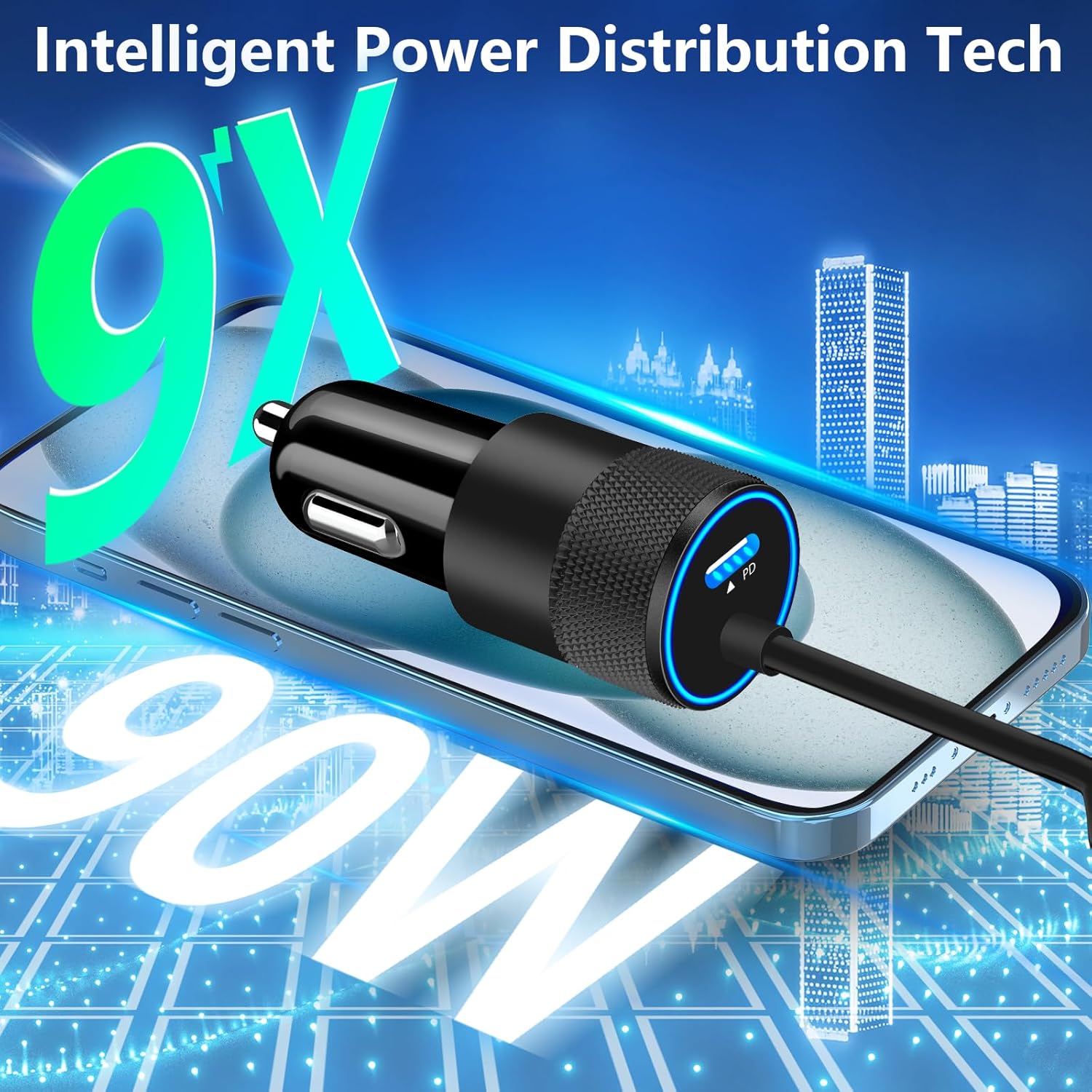 [Apple MFi Certified] Car Charger or iPhone 16/16 Pro/16 Plus/16 Pro Max/15/15 Pro/iPad -  BigGreenBear.com cell phone 7.99 USD Big Green Bear