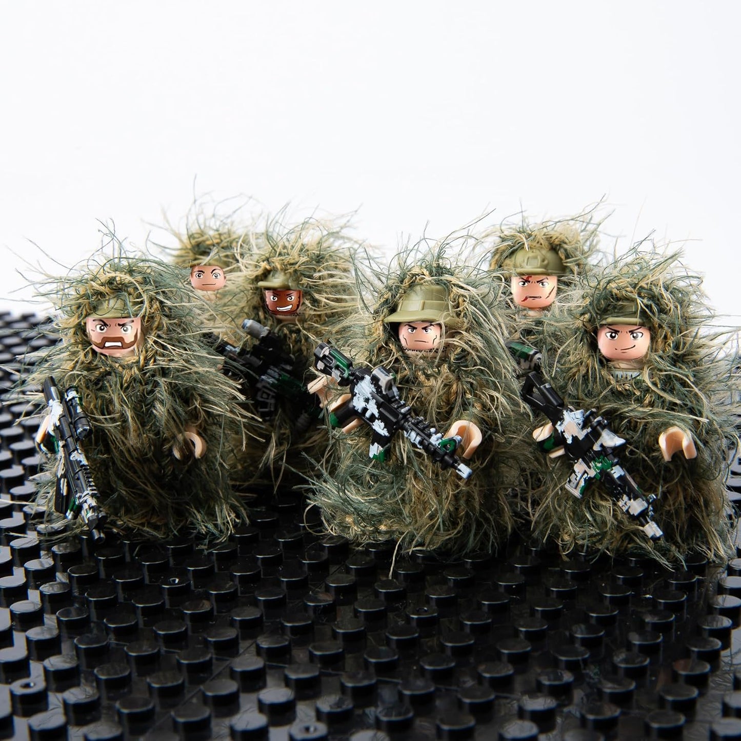 Military Camouflage Soldiers, Action Minifigures in Jungle Fatigues (6 Included) -  BigGreenBear.com Building Toys 26.37 USD Big Green Bear
