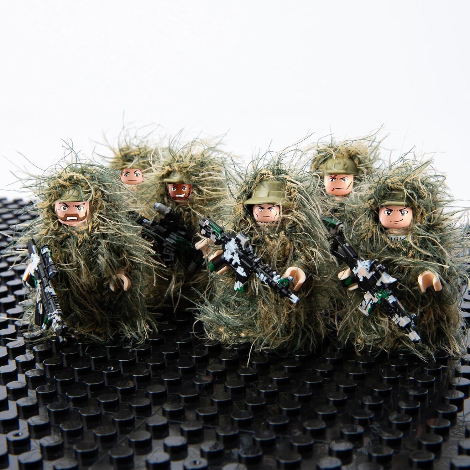 Military Camouflage Soldiers, Action Minifigures in Jungle Fatigues (6 Included) -  BigGreenBear.com Building Toys 26.37 USD Big Green Bear