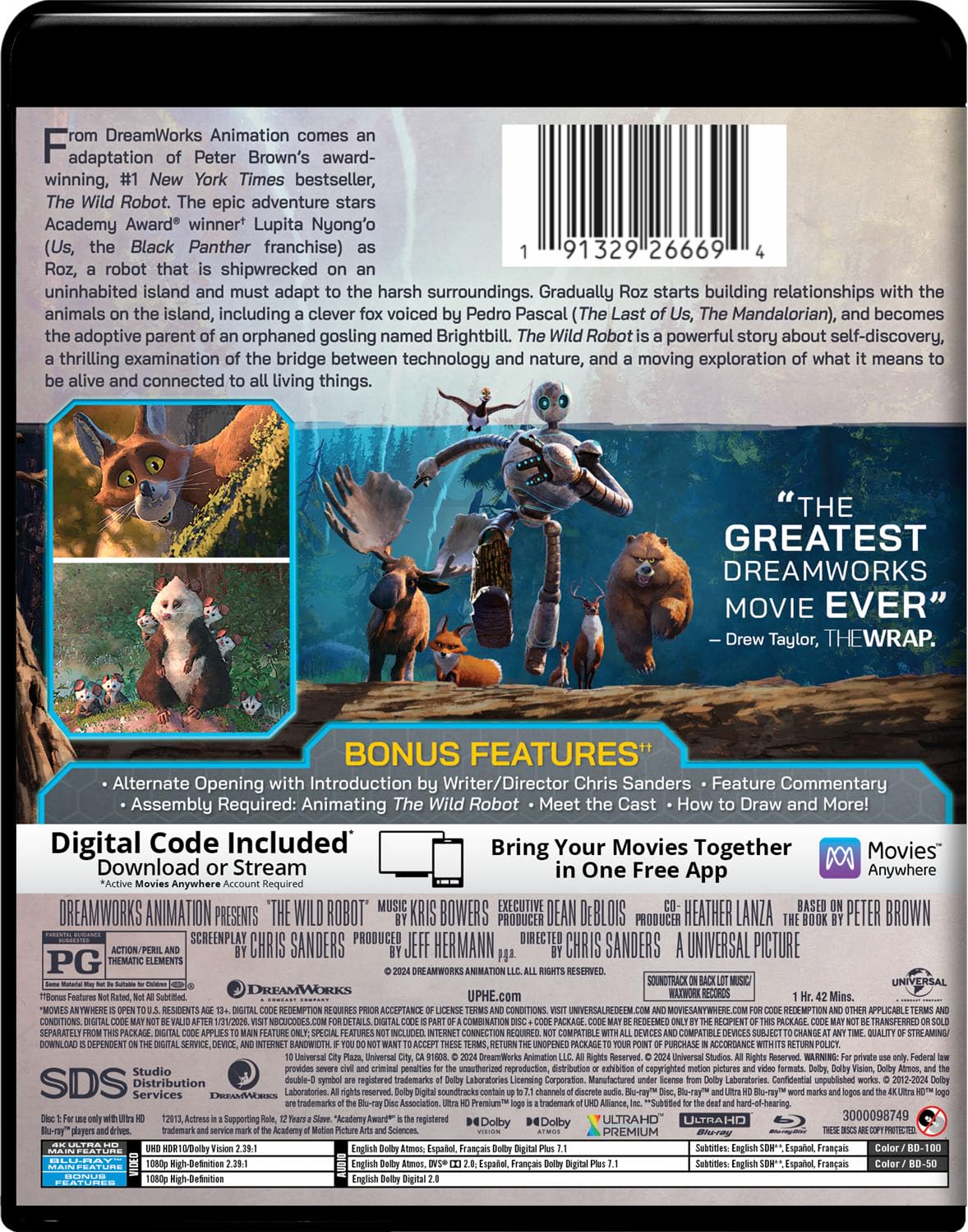 The Wild Robot - Collector's Edition 4K Ultra HD + Blu-ray + Digital 4K UHD
