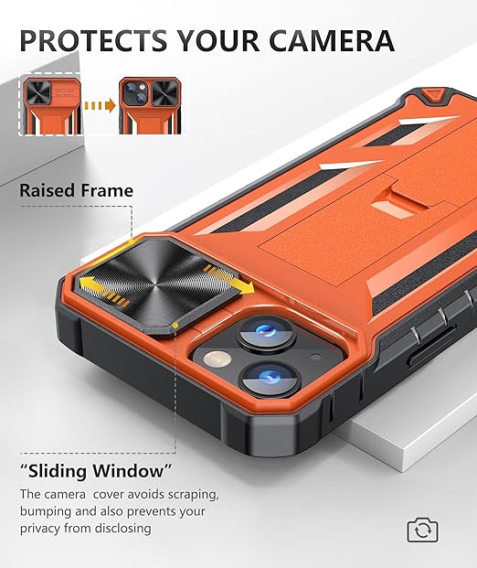 iPhone 16e Case 2025: iPhone 13 iPhone14 Cover with Kickstand | Shockproof Military Grade