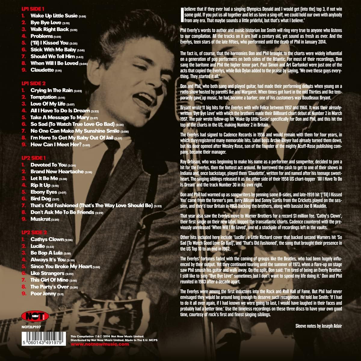 EVERLY BROTHERS - GREATEST HITS - 2 LP SET 180 GRAM VINYL -  BigGreenBear.com Record 39.95 USD Big Green Bear