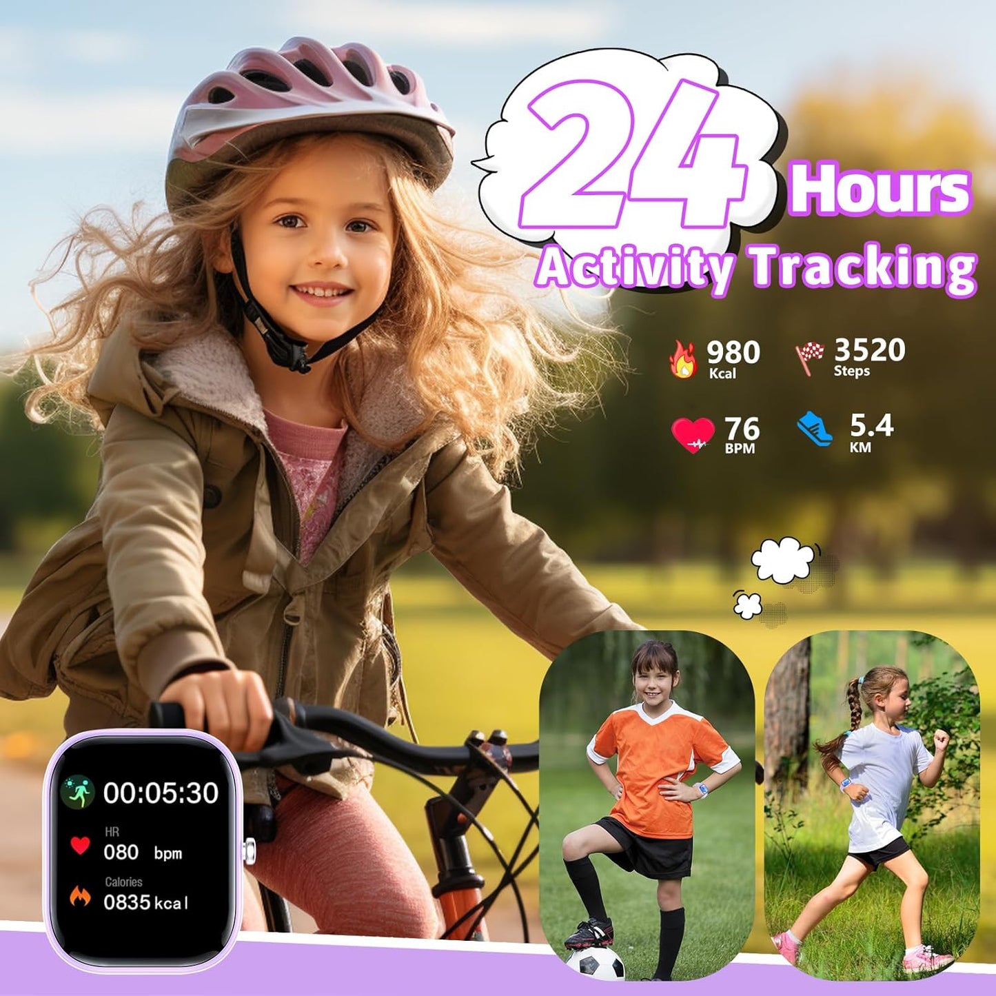 Smart Kids Watch with Fitness Tracker No Phone/APP Needed