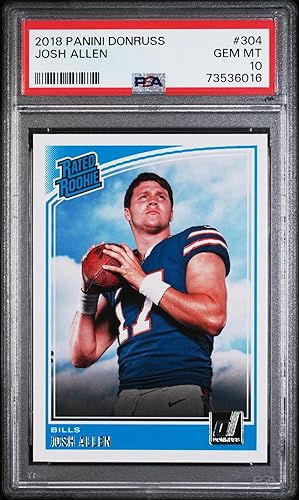 2018 PANINI DONRUSS #304 JOSH ALLEN RC BILLS PSA 10