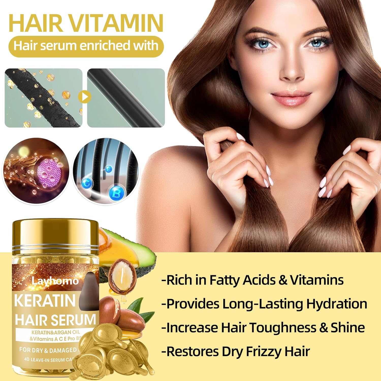Keratin Hair Treatment Serum, Hair Treatment Oil for Dry Damaged Hair -  Big Green Bear  28.99 USD Big Green Bear