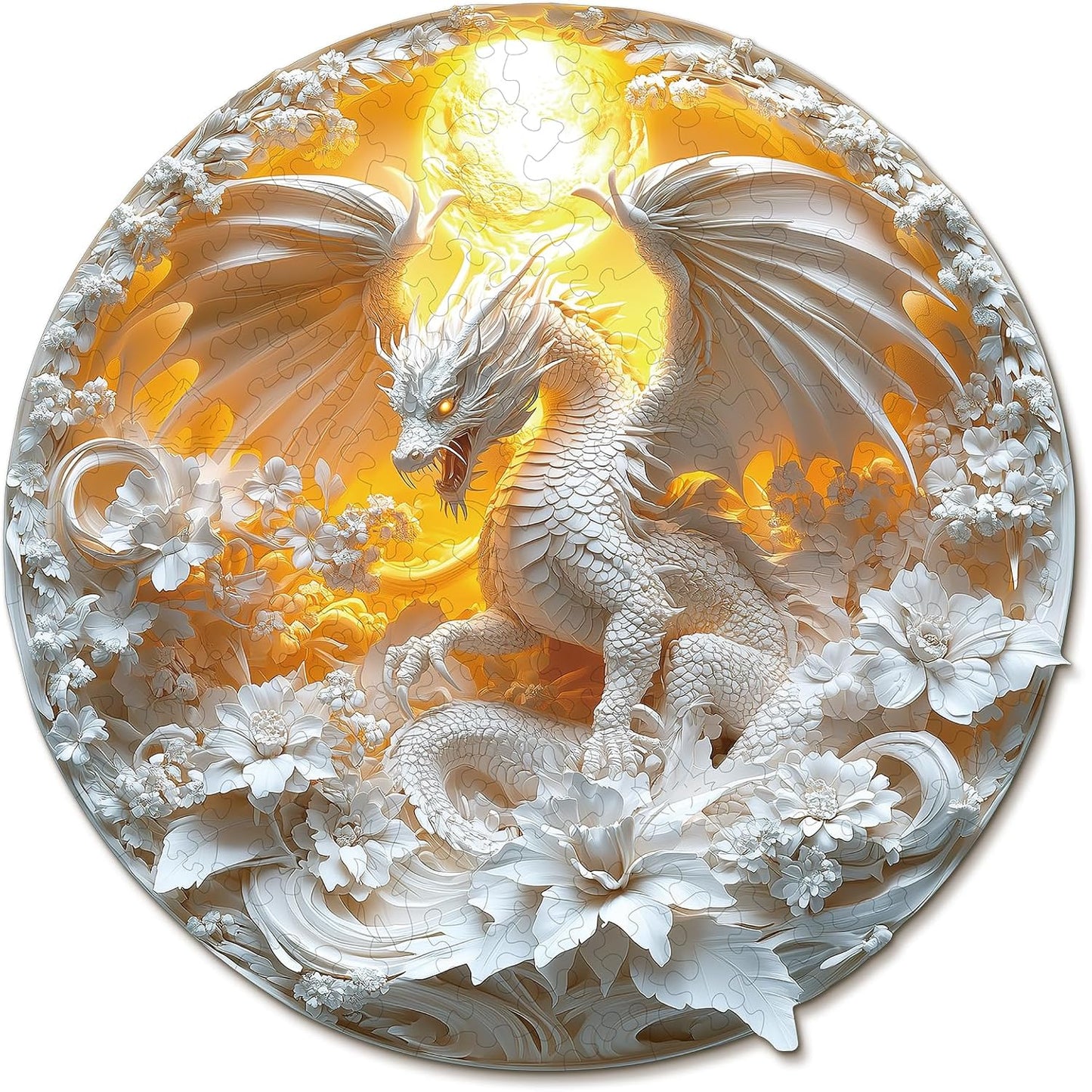 Fierce Dragon Wooden Jigsaw Puzzle Unique Fierce Dragon