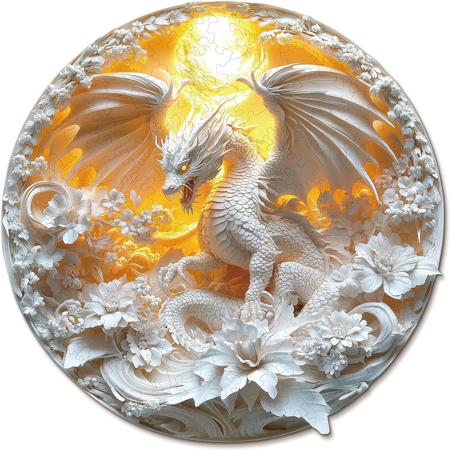 Fierce Dragon Wooden Jigsaw Puzzle Unique Fierce Dragon