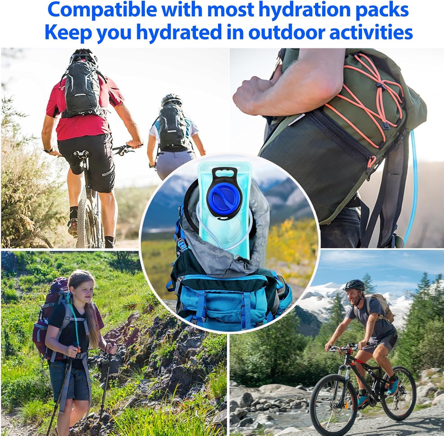 Blue Hydration Bladder: 1.5L Leak-Proof Water Reservoir Biggreenbear.com Big Green Bear