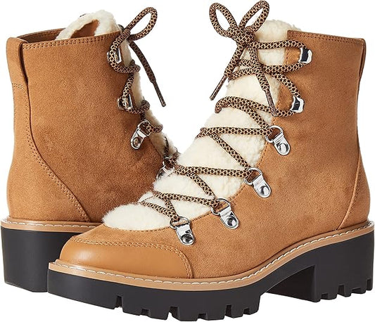 Women's Caleb Shearling Hiking Boot Hi-Top Dark Tan -  BigGreenBear.com clothing 89.99 USD Big Green Bear