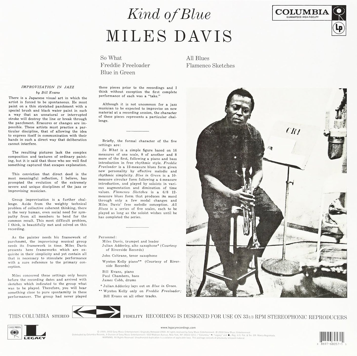 Miles Davis - Kind of Blue [Vinyl LP] 180 Gram