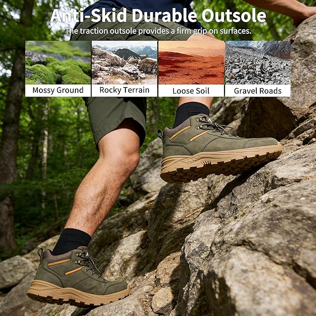 Men's Waterproof Hiking Boots | Lightweight & Slip-Resistant Biggreenbear.com Big Green Bear