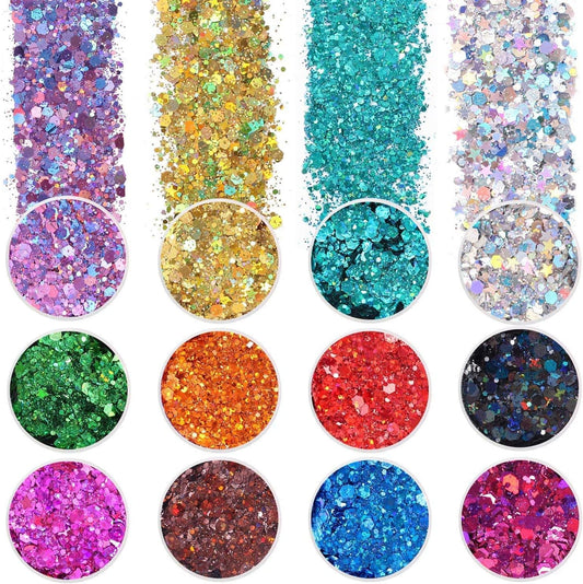 Holographic Chunky Glitter, Set of 12