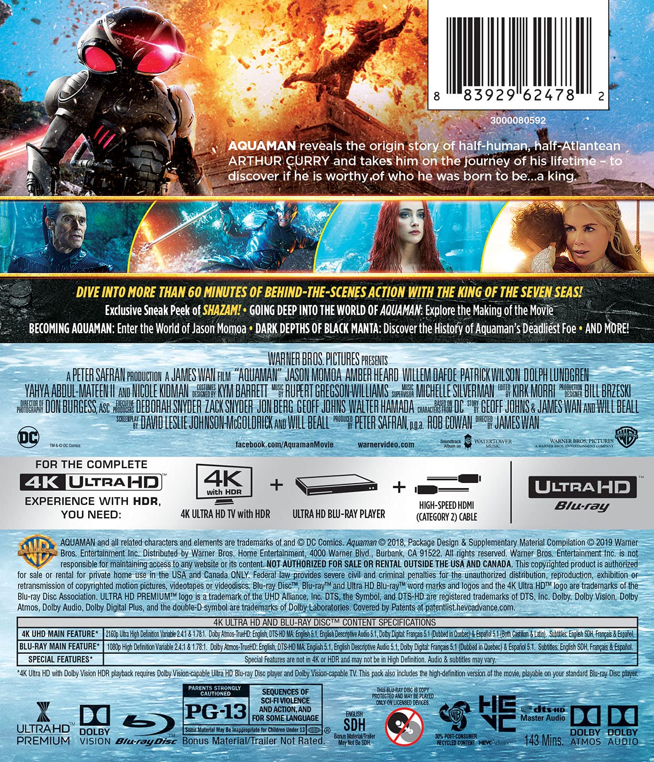 Aquaman (4K Ultra HD) [4K UHD] -  BigGreenBear.com Movie 22.35 USD Big Green Bear