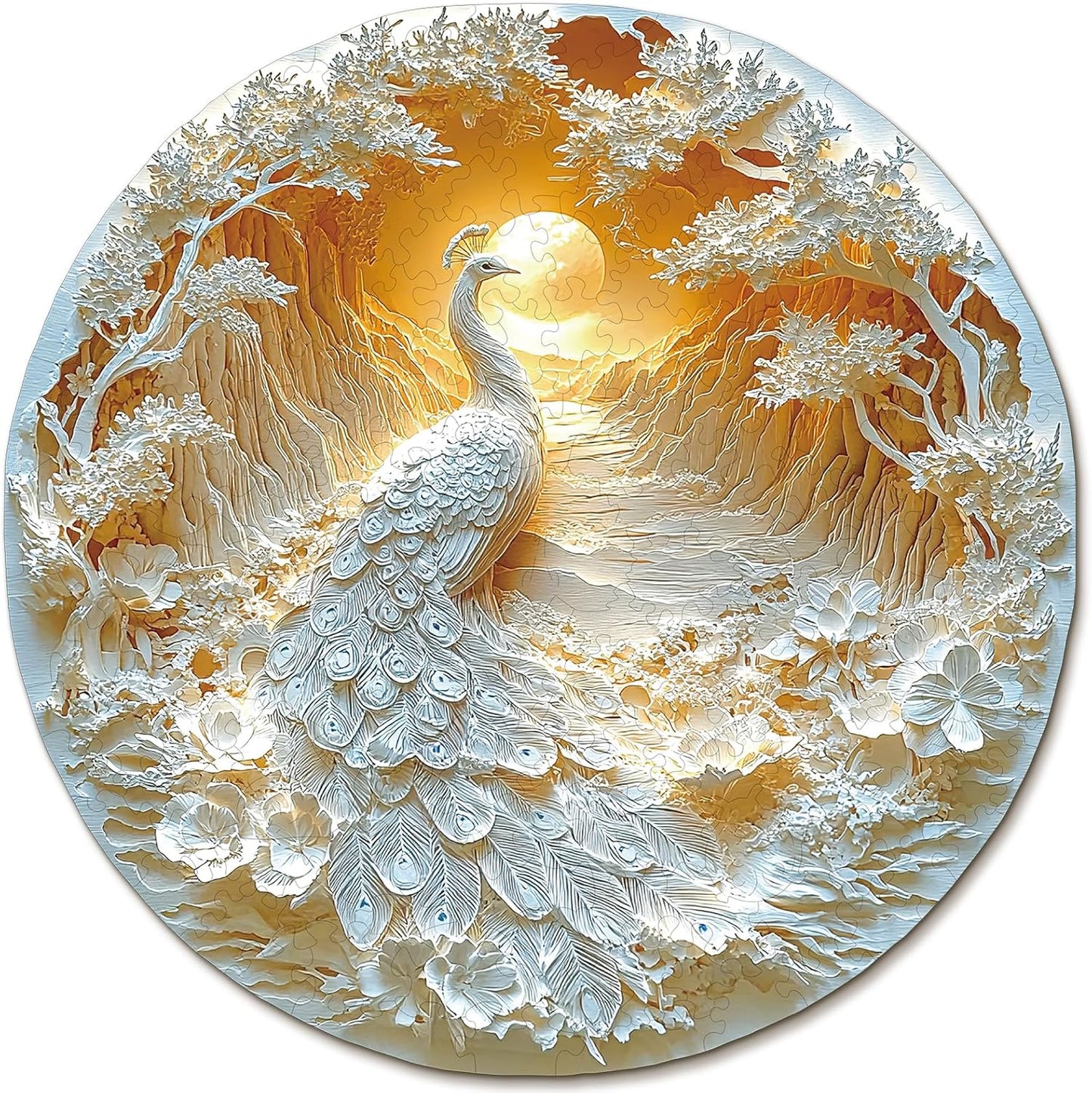 Wooden Puzzles for Adults, 3D Visual Effect Beautiful Peacock