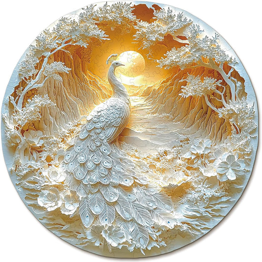 Wooden Puzzles for Adults, 3D Visual Effect Beautiful Peacock