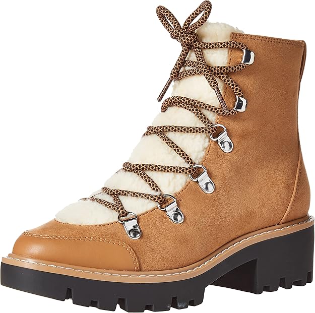 Women's Caleb Shearling Hiking Boot Hi-Top Dark Tan -  BigGreenBear.com clothing 89.99 USD Big Green Bear