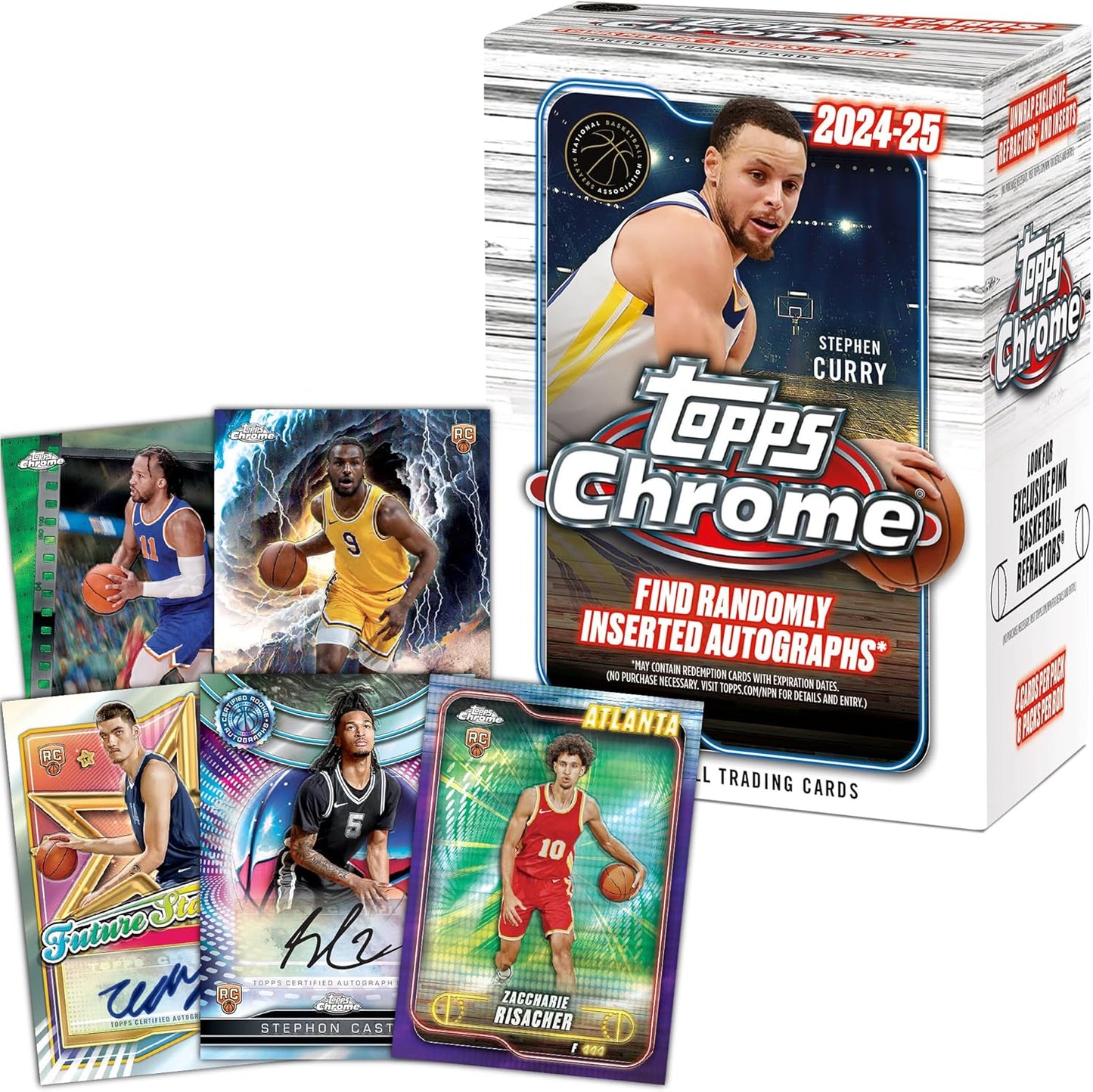 2024-25 TOPPS CHROME BASKETBALL FACTORY SEALED BLASTER BOX **8 PACKS** -  BigGreenBear.com Basketball cards 22.99 USD