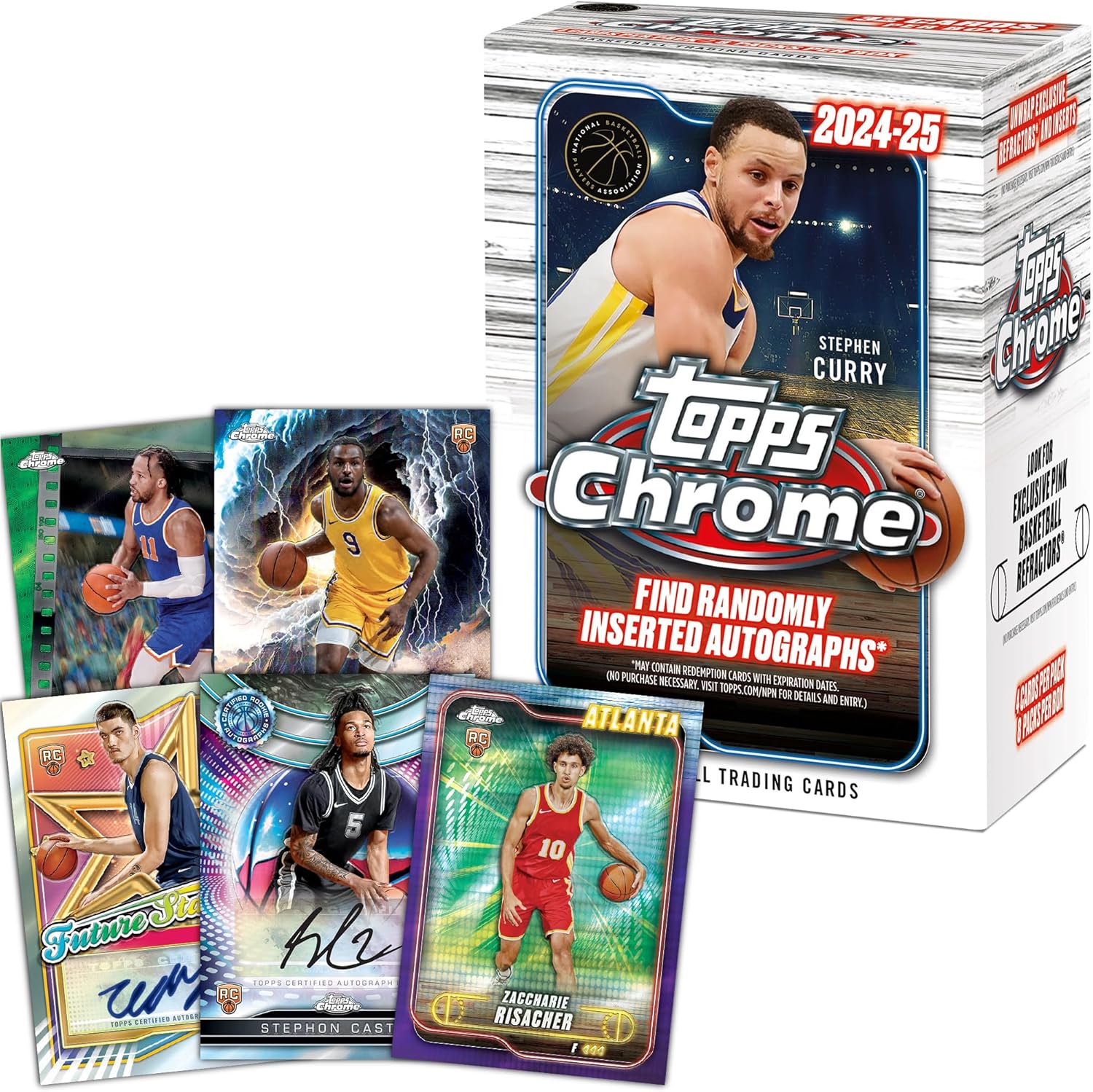 2024-25 TOPPS CHROME BASKETBALL FACTORY SEALED BLASTER BOX **8 PACKS** -  BigGreenBear.com Basketball cards 22.99 USD