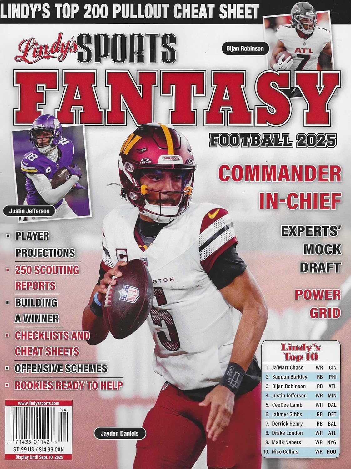 Lindy's Sport's Fantasy Football 2025 -  BigGreenBear.com Magazine 17.99 USD Big Green Bear