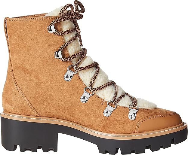 Women's Caleb Shearling Hiking Boot Hi-Top Dark Tan -  BigGreenBear.com clothing 89.99 USD Big Green Bear
