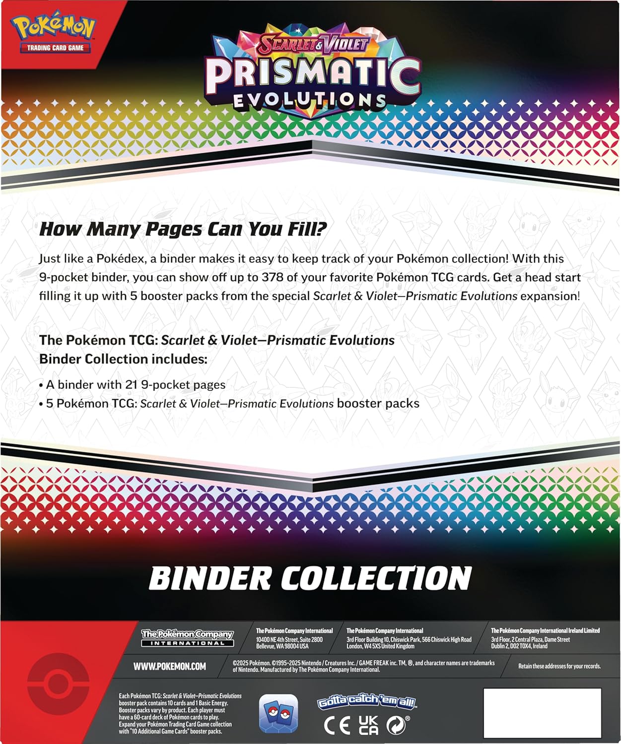 Pokémon TCG: Scarlet & Violet Prismatic Evolutions Binder Collection -  BigGreenBear.com Pokemon card 85.00 USD Big Green Bear