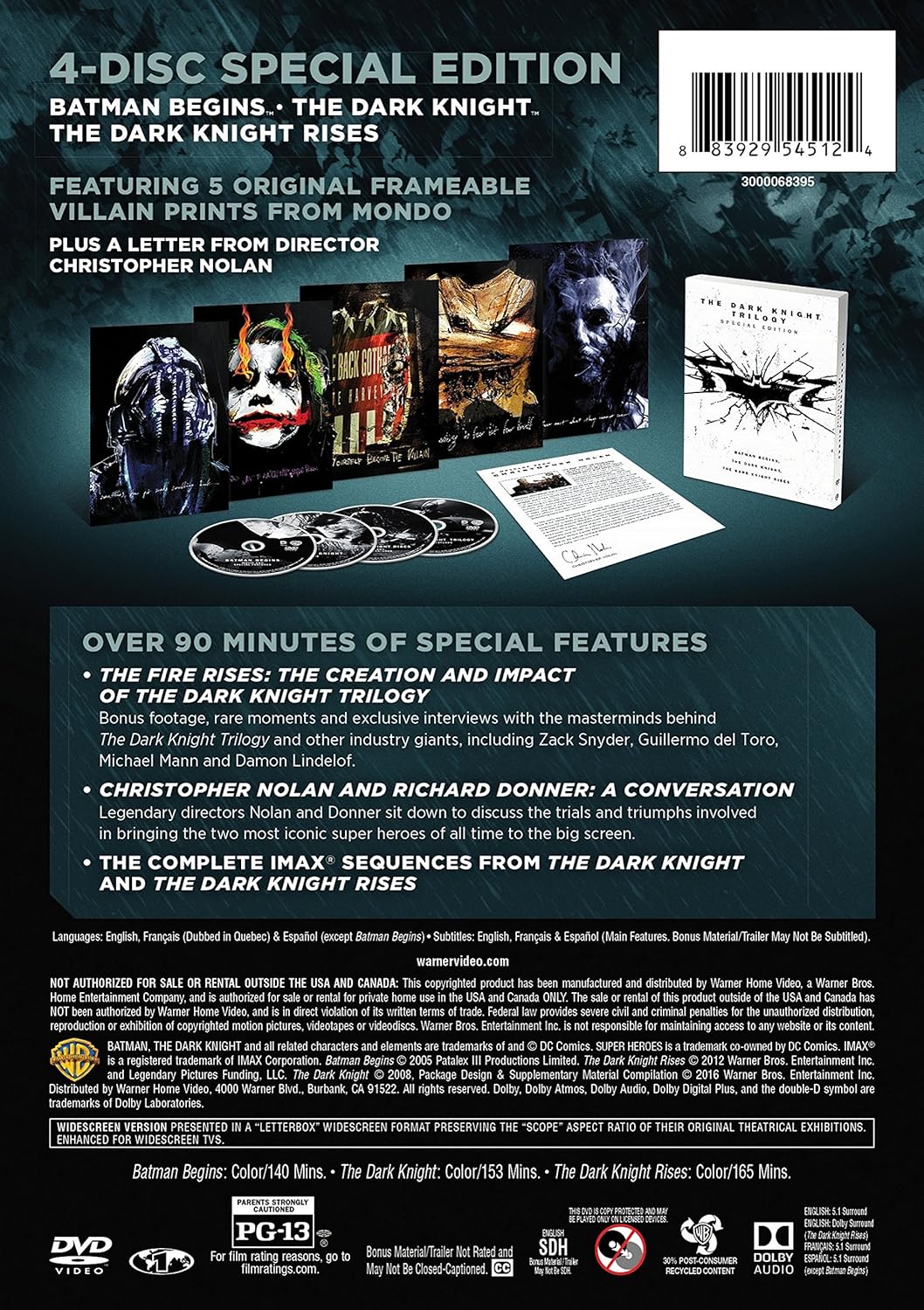 The Dark Knight Trilogy (Special Edition) (DVD) -  BigGreenBear.com Movie 13.89 USD Big Green Bear