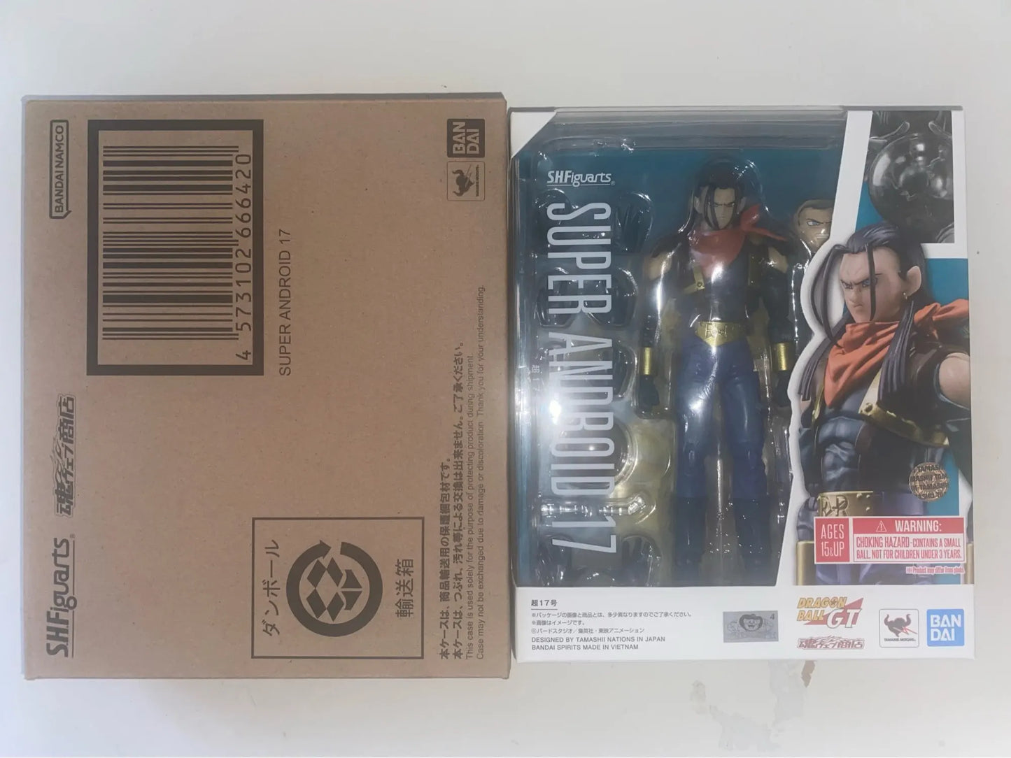 100% Original Bandai Sh Figuarts Shf Dragon Ball Gt Super Android 17 Action Figures