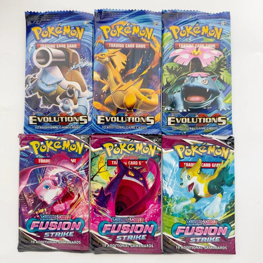 6 Sealed Packs Pokemon Card Packs Evolutions