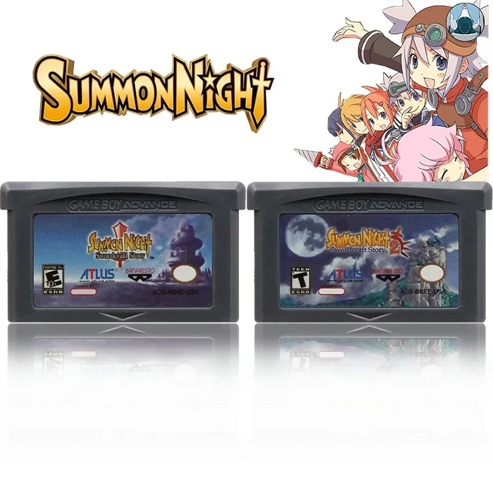32-Bit GBA Summon Night Game Cartridge 32-Bit GBA Summon Video Game Console Card Summon Night 2 For GBA NDS