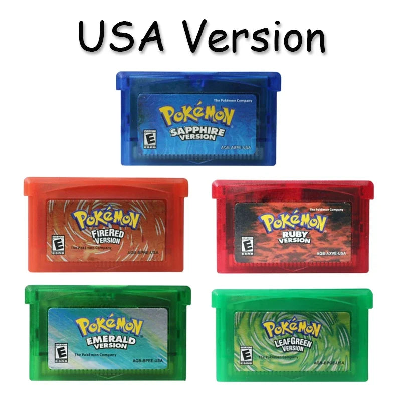 Pokemon Series GBA Game 32 Bit Video Game Cartridges