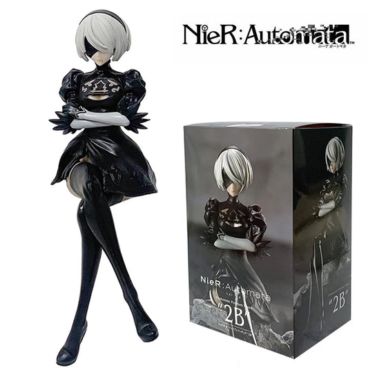 NieR:Automata 2B & 9S Sitting Posture Action Figures - PVC Noodle Stopper Toy