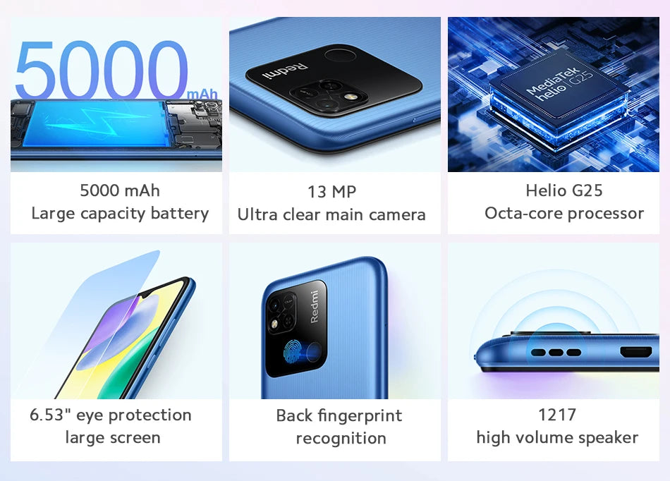 Xiaomi Redmi 10A Global 64GB/128GB Smartphone Unlocked 5000mAh 6.53" Big Screen -  BigGreenBear.com cell phone 79.99