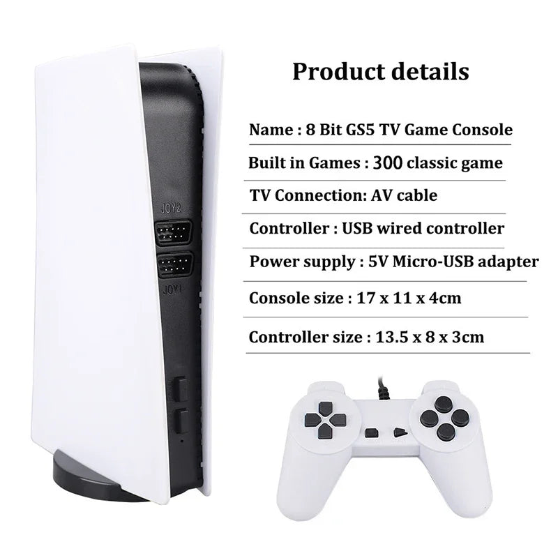 GS5 Video Game Console - 300 Retro Game HD Output Two-player for PS1