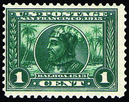 # 397 - 1¢ Balboa - green Perf. 12 -  BigGreenBear.com Stamps 8.45 USD Big Green Bear