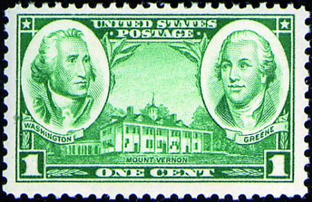 1936  # 785 - 1¢ Washington & Greene -  BigGreenBear.com Stamps 0.99 USD Big Green Bear