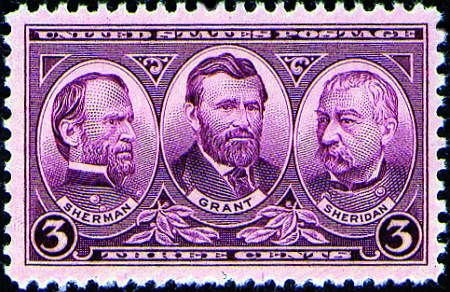 1937 # 787 - 3¢ Sherman, Grant & Sheridan -  BigGreenBear.com Stamps 0.99 USD Big Green Bear