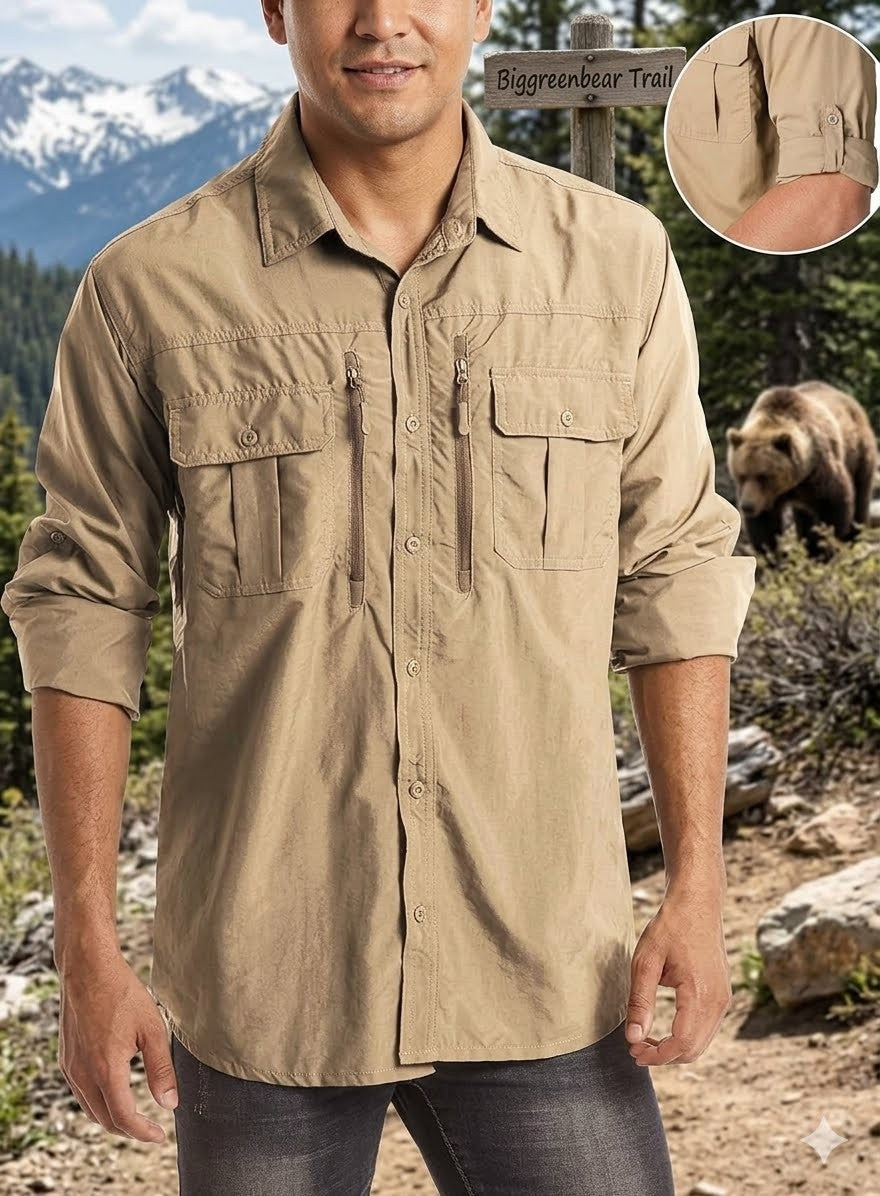 Men's UPF 50+ Long Sleeve Hiking Shirt