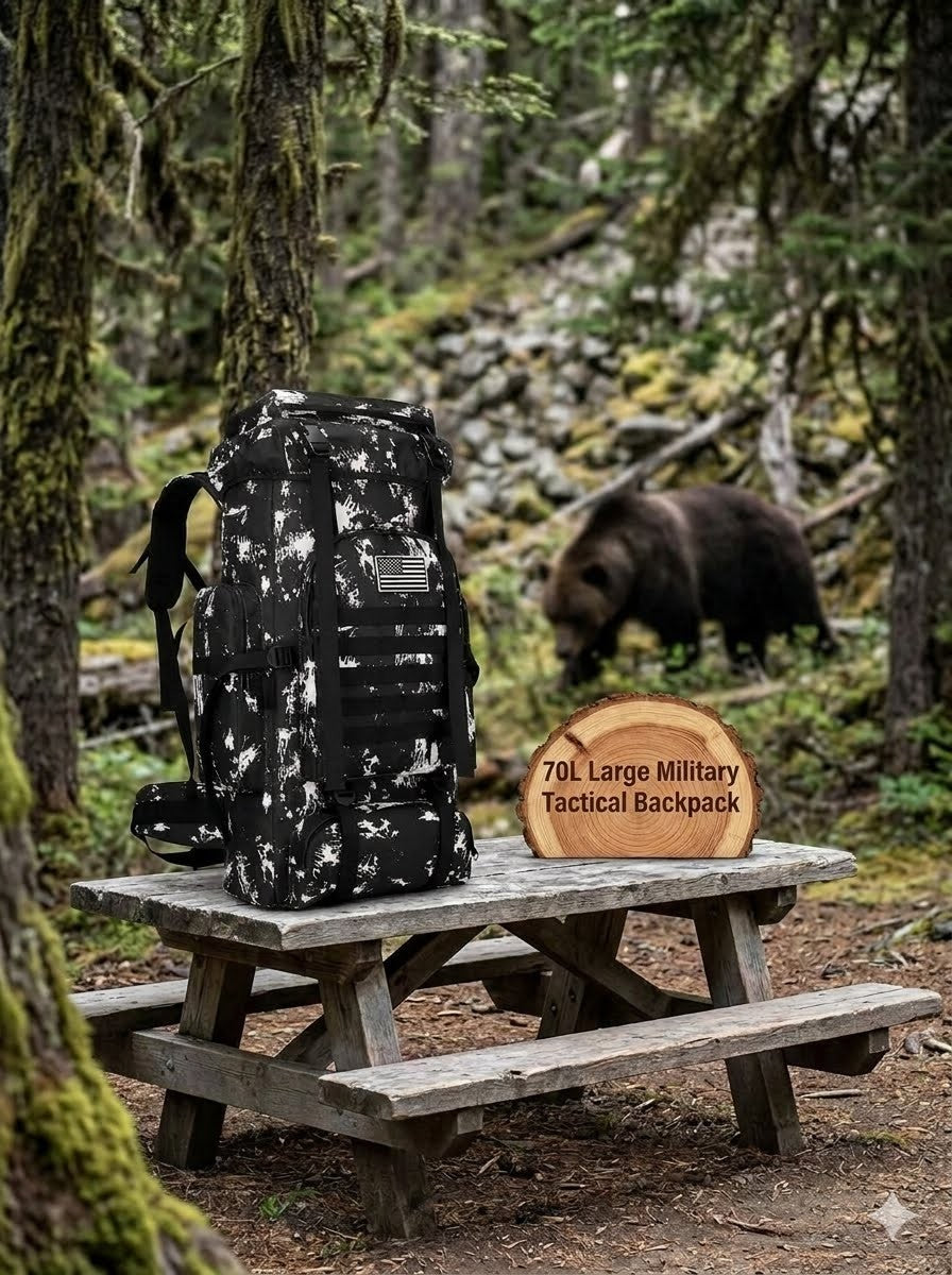 70L Camouflage Tactical Military Backpack