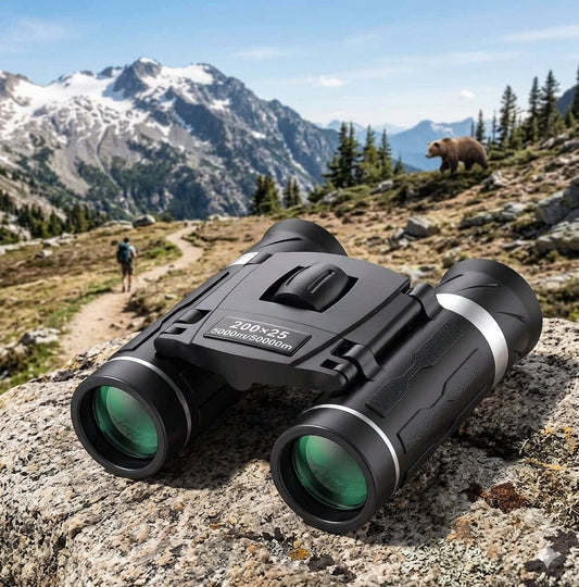 200x25 Compact Binoculars for Adults and Kids, High Powered Mini Pocket Binoculars, Waterproof Small Binocular for Bird Watching, Hunting, Concert, Theater, Opera, Traveling, Sightseeing big green bear biggreenbear.com