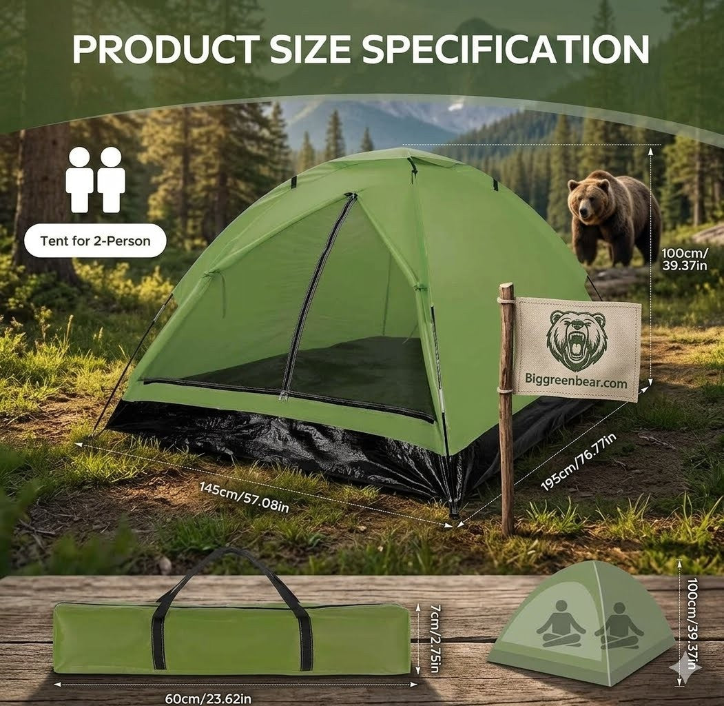 2-Person Waterproof Dome Camping Tent