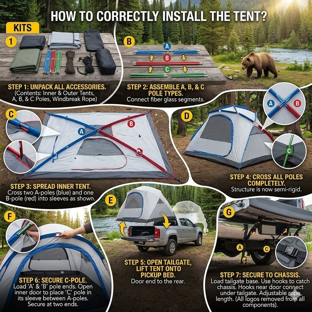 How to Install Tent step by step