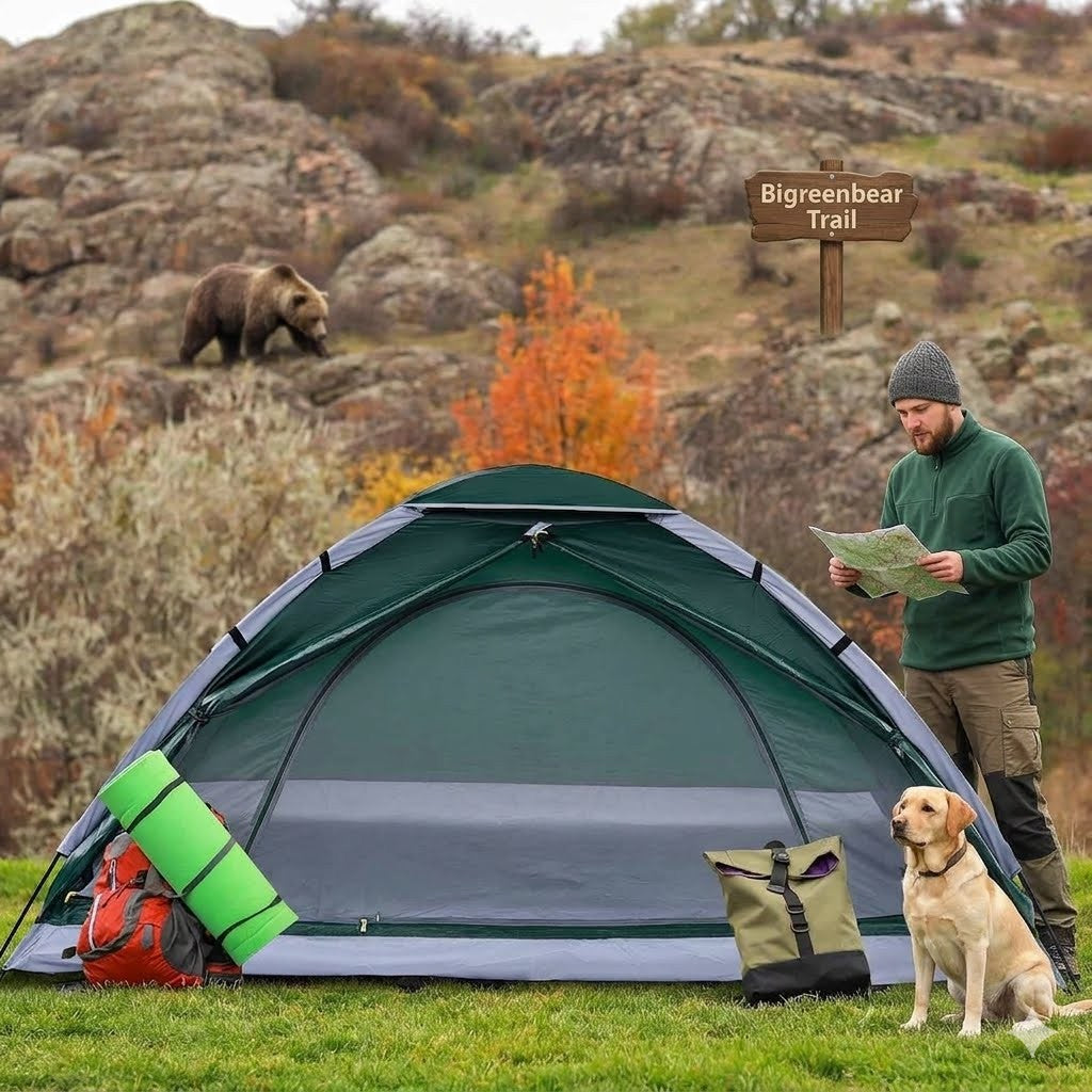 tenters barrien BigGreenBear 2-Person Waterproof Camping Tent – Big Green Bear