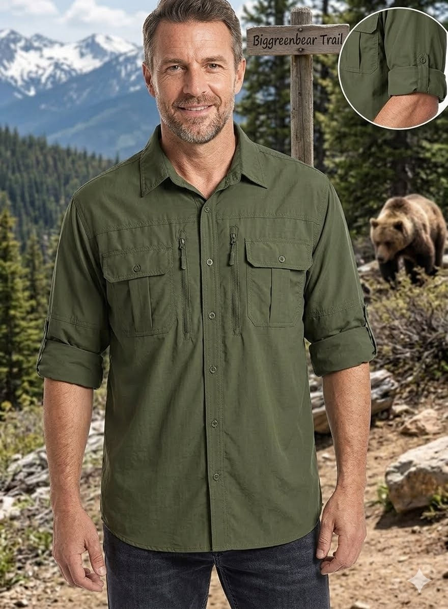 Men's UPF 50+ Long Sleeve Hiking Shirt